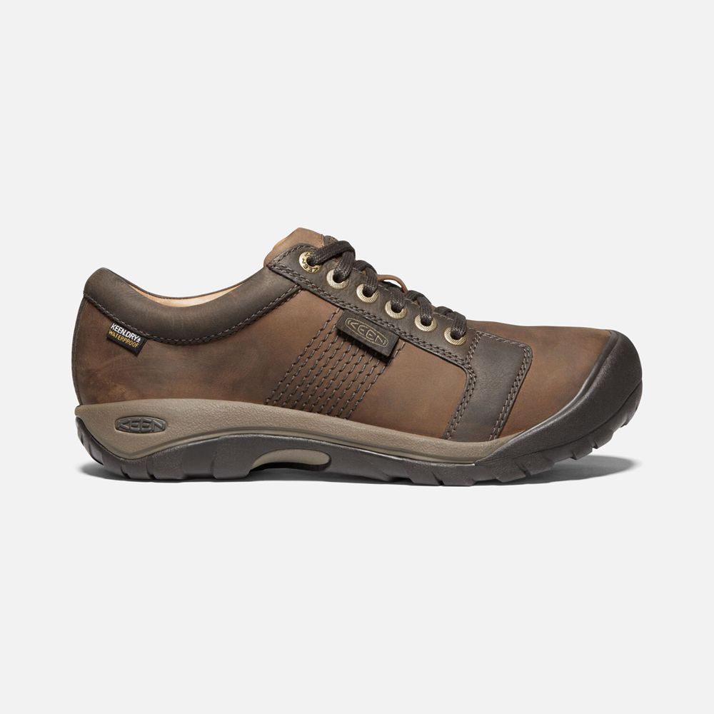 Keen Austin Waterproof Sko Herre Brune | LFDAK-2876