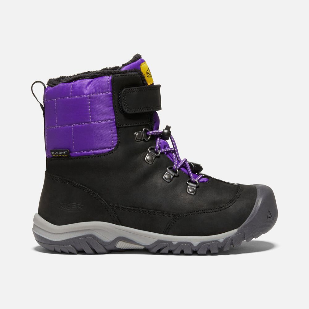 Keen Big Greta Waterproof Støvler Børn Sort / Lilla | BTZRP-2957