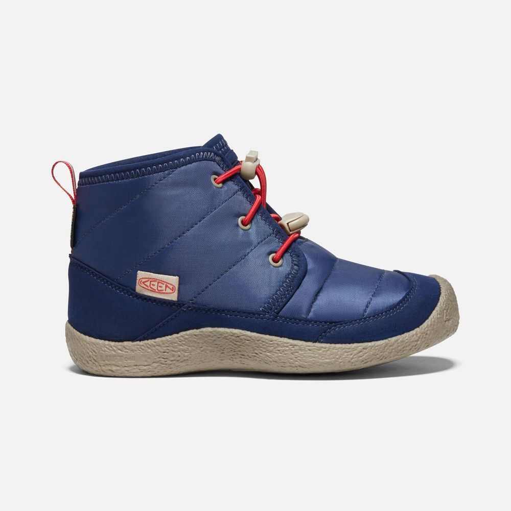 Keen Big Howser II Waterproof Chukka Støvler Børn Blå | WNEQP-5286