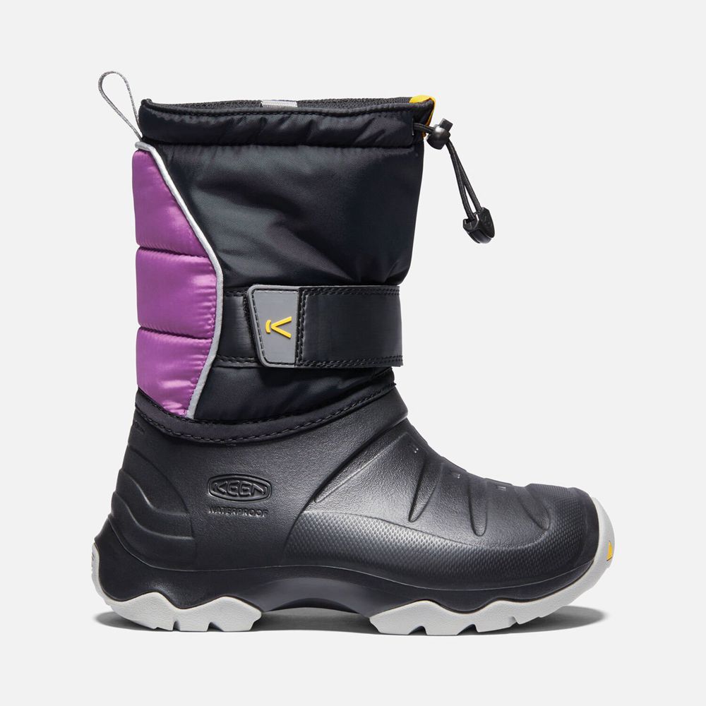 Keen Big Lumi II Waterproof Støvler Børn Sort / Lilla | JZQEV-0284