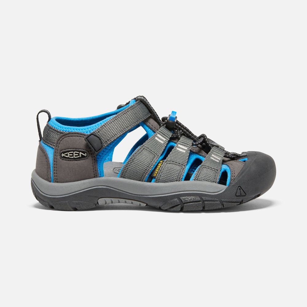Keen Big Newport H2 Sandaler Børn Grå / Blå | DHMAW-9620