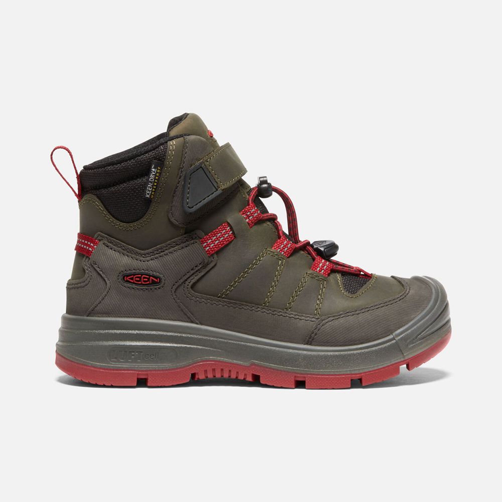 Keen Big Redwood Waterproof Støvler Børn Grå / Rød | KIUXO-0542