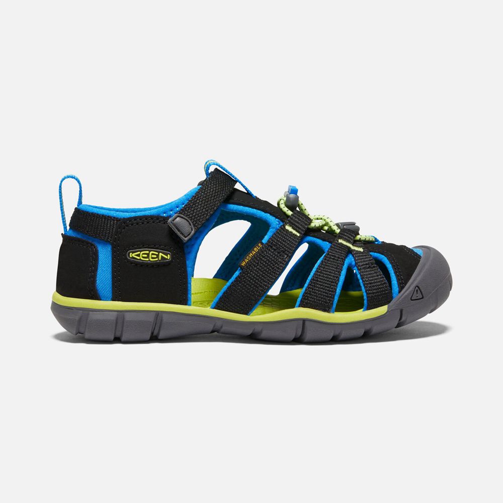 Keen Big Seacamp II Cnx Sandaler Børn Sort / Blå | LZRXW-0569