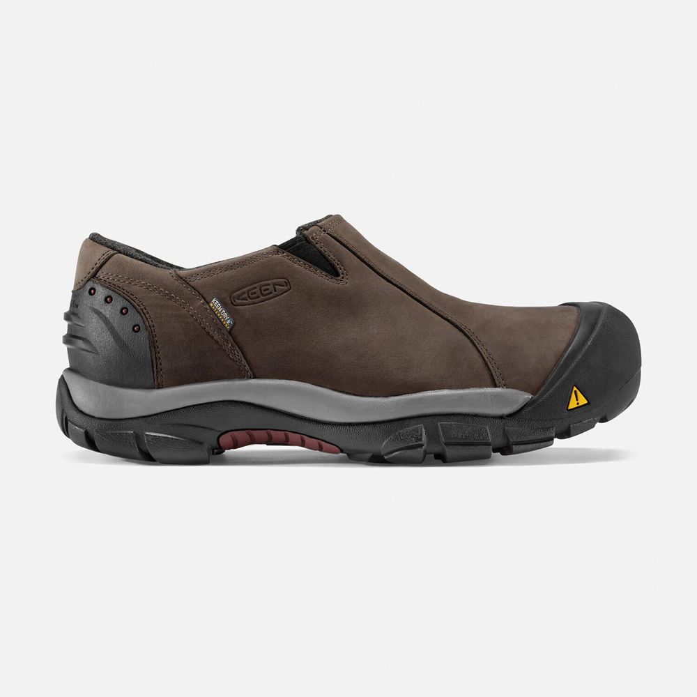 Keen Brixen Waterproof Low Sko Herre Brune | GCKQF-7048