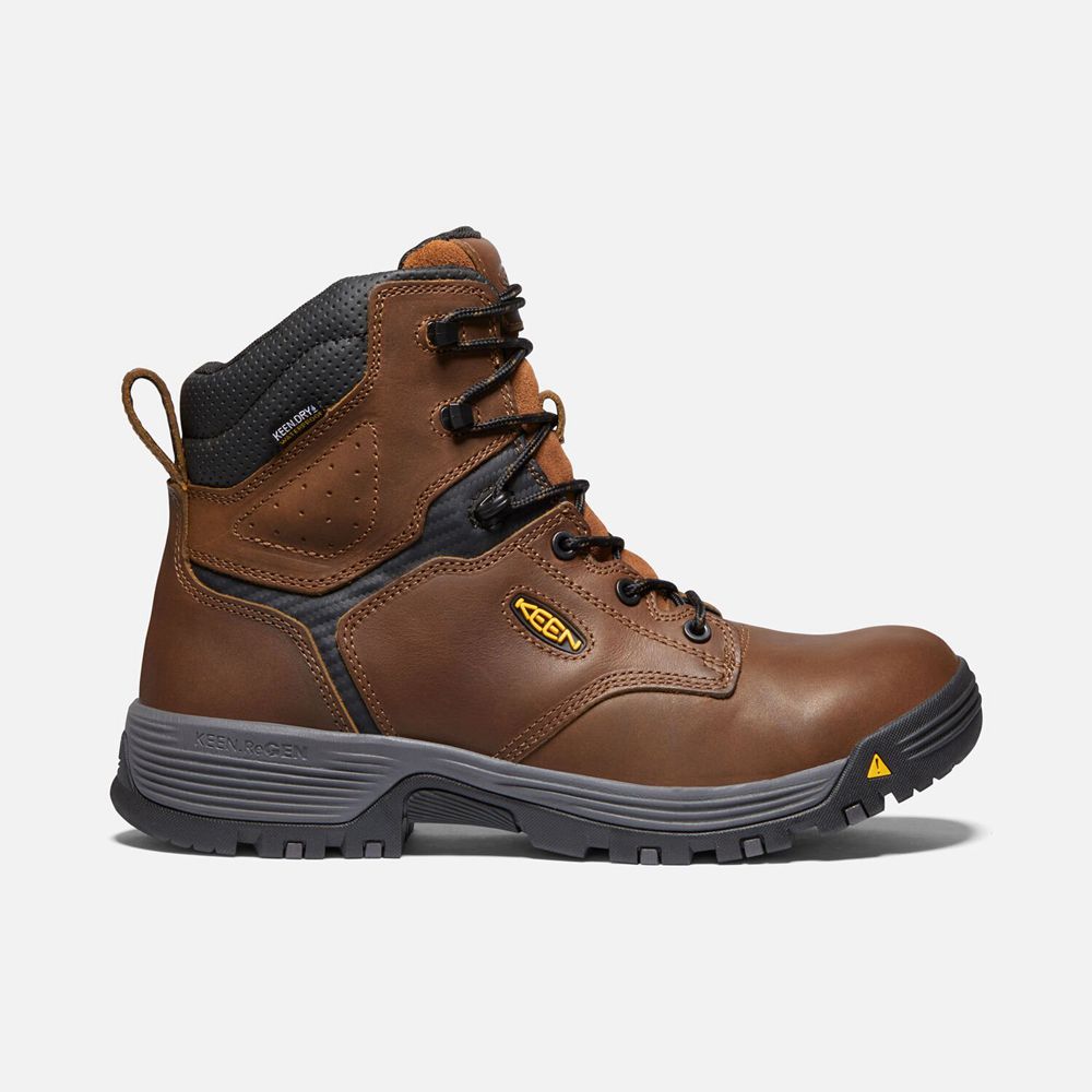 Keen Chicago 6" Waterproof Arbejdsstøvler Herre Brune | WRTNS-1924
