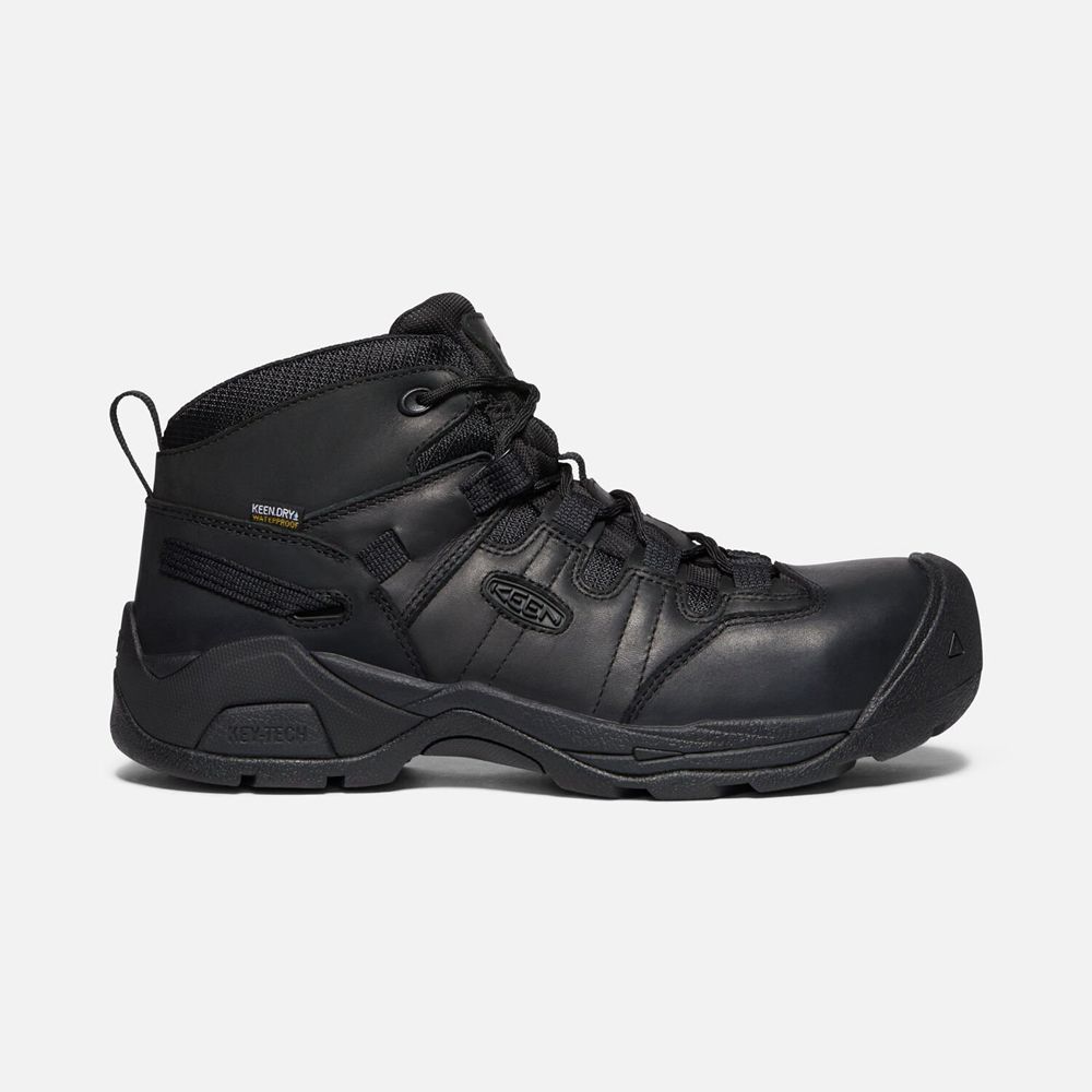 Keen Detroit Xt+ Waterproof Arbejdsstøvler Herre Sort | IAOBV-3418