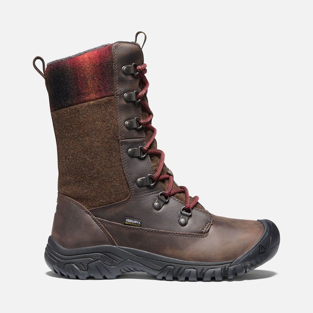 Keen Greta Høje Waterproof Støvler Dame Brune | NBTQD-3109