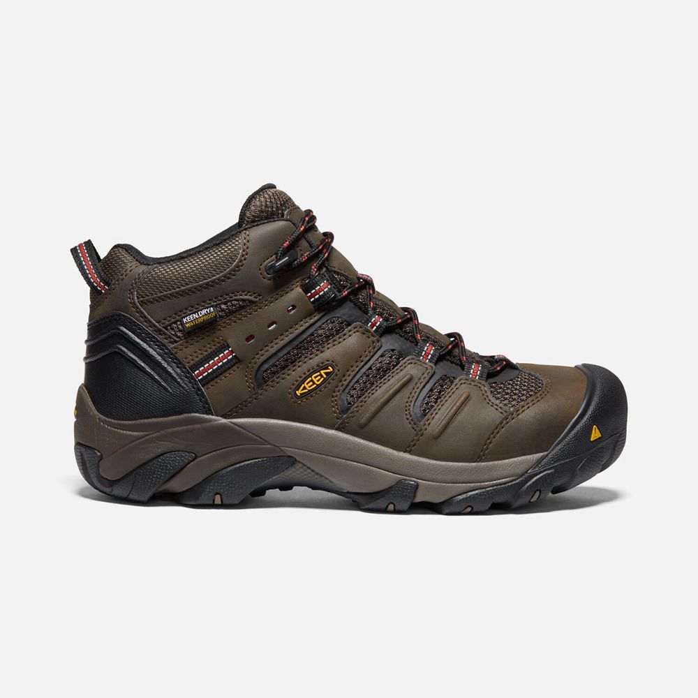 Keen Lansing Waterproof Mid Arbejdsstøvler Herre Brune | WHMCS-8512