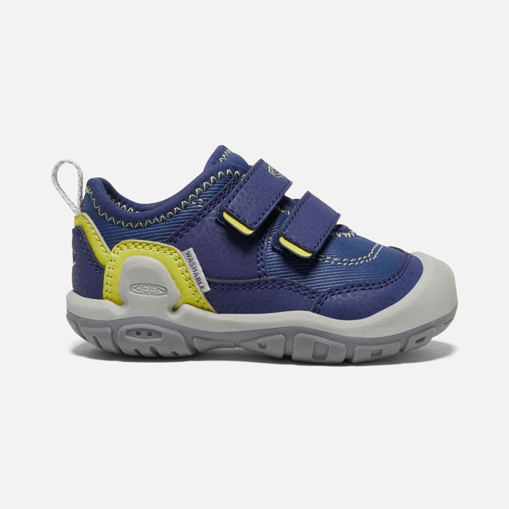 Keen Lille Barn Knotch Hollow Double Páskové Sneakers Børn Blå | FZQPM-9083