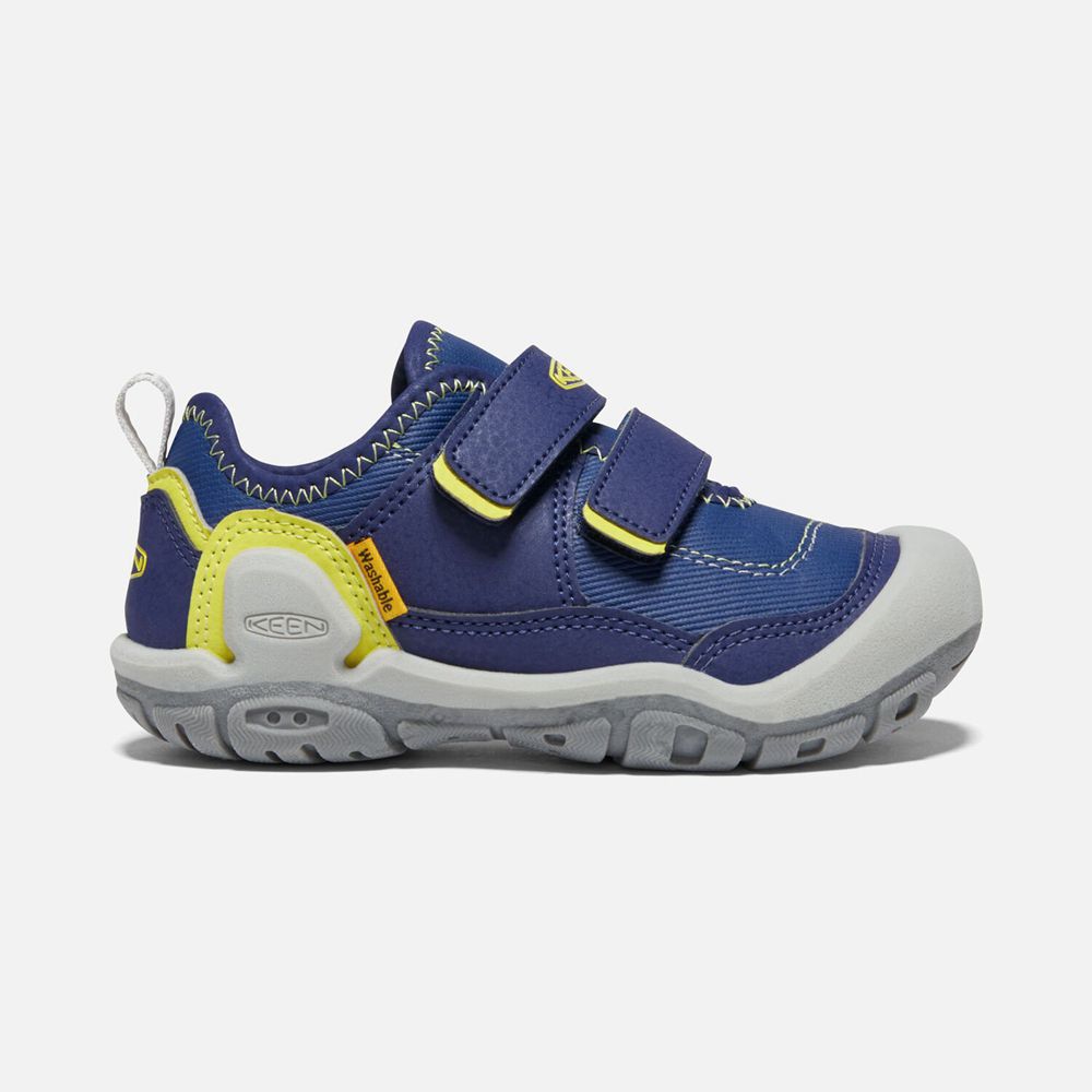 Keen Little Knotch Hollow Double Páskové Sneakers Børn Blå | DNHMJ-0635