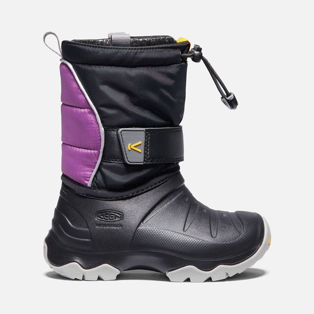 Keen Little Lumi II Waterproof Støvler Børn Sort / Lilla | GUVAS-6374