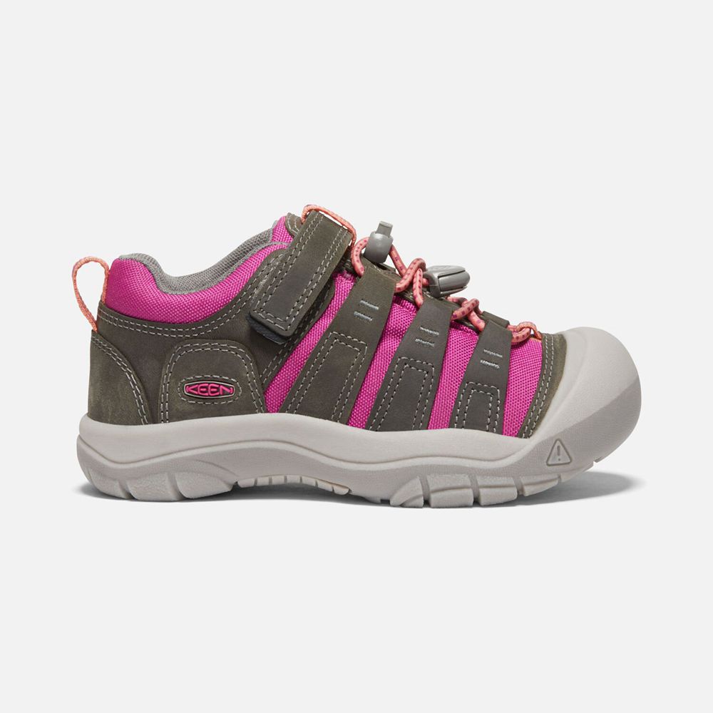 Keen Little Newport Sko Børn Olivengrøn / Lyserød | JNKOQ-8540