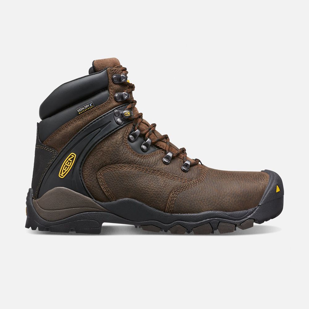 Keen Louisville 6" Waterproof Arbejdsstøvler Herre Brune | KIDOW-2145