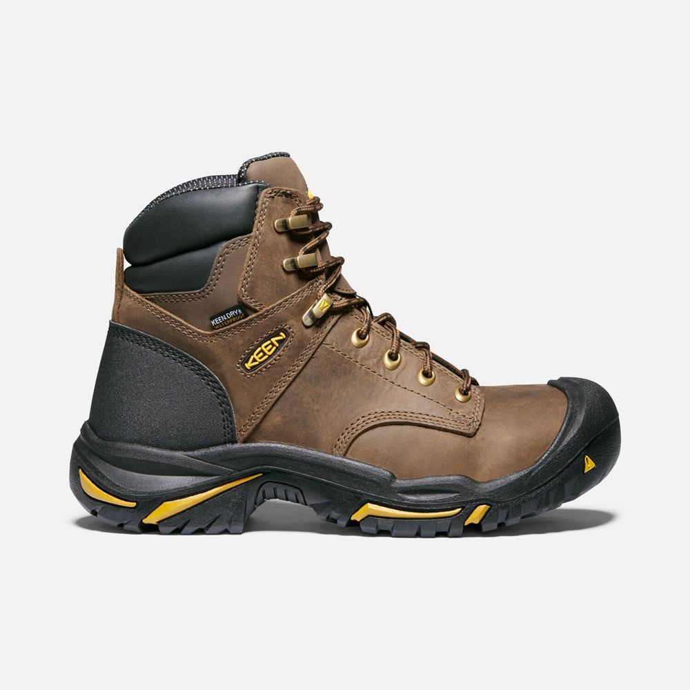 Keen Mt Vernon 6" Waterproof Arbejdsstøvler Herre Brune | YWVHR-1956