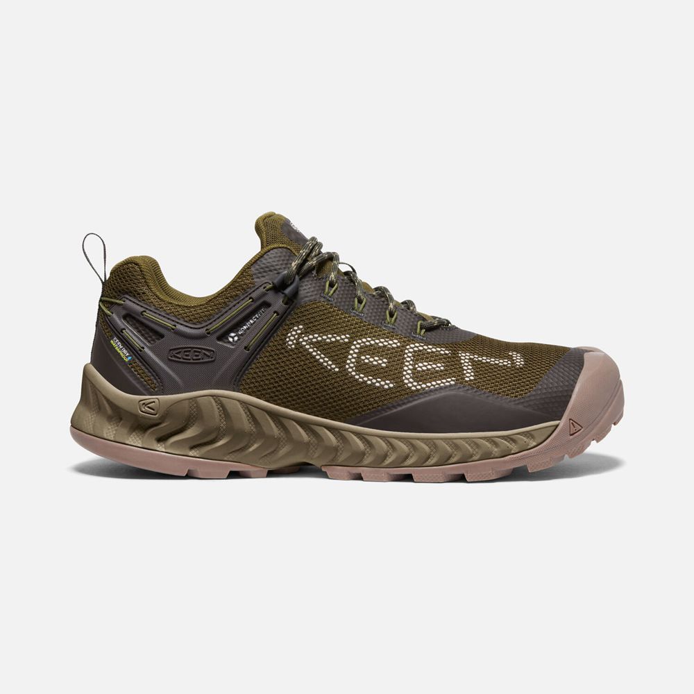 Keen Nxis Evo Waterproof Sko Herre Olivengrøn | XYZJT-0256