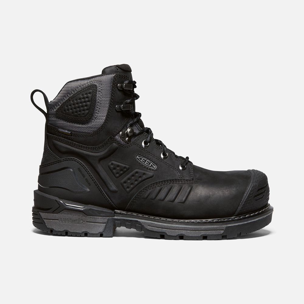 Keen Philadelphia 6" Waterproof Arbejdsstøvler Herre Sort | FTDKW-2046