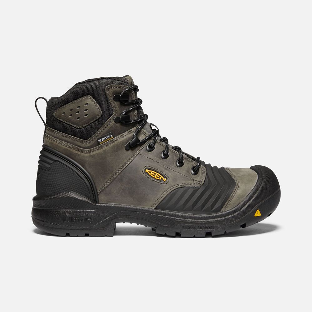 Keen Portland 6" Waterproof Arbejdsstøvler Herre Mørkegrå | TLBRC-2897