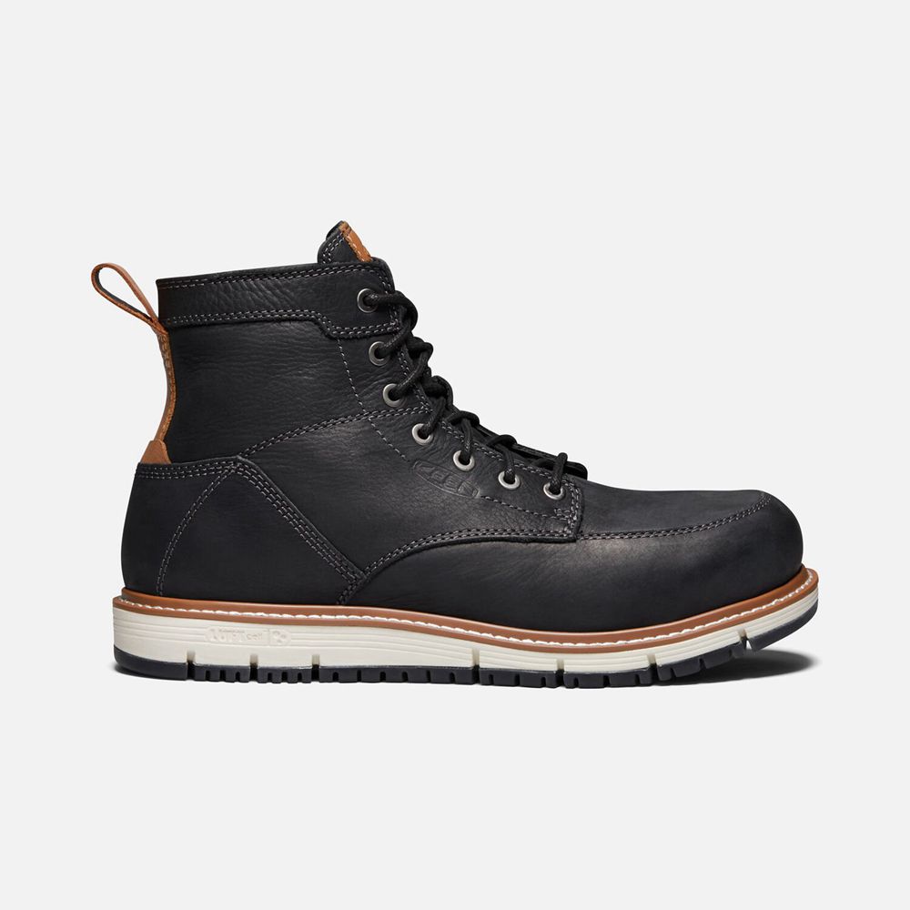 Keen San Jose 6" Arbejdsstøvler Herre Sort | CTBYQ-0516
