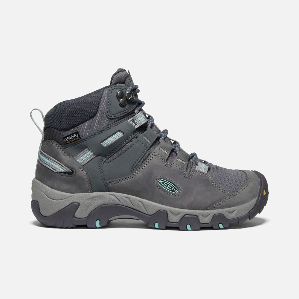 Keen Steens Læder Waterproof Støvler Dame Grå | BGWZF-1509