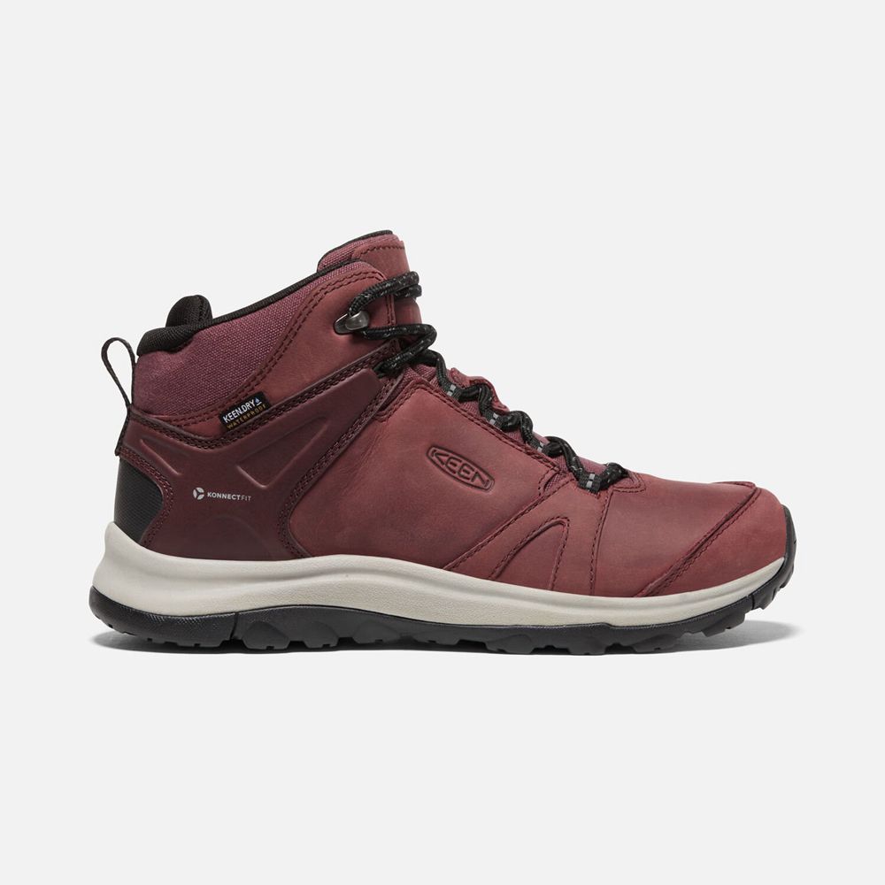 Keen Terradora II Læder Waterproof Støvler Dame Bordeaux | MGANI-1683