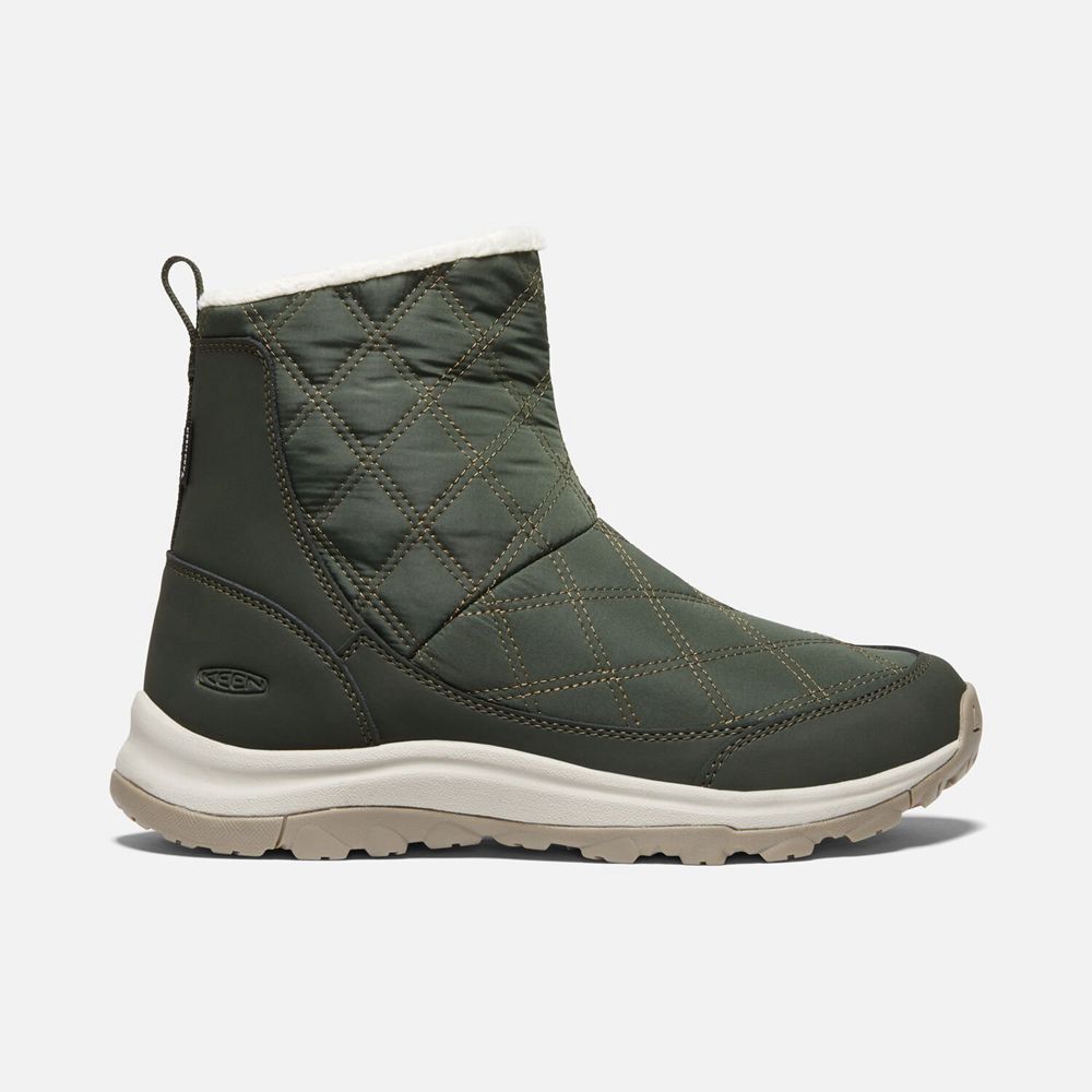 Keen Terradora II Wintry Pull-On Waterproof Støvler Dame Olivengrøn | HLCJR-8062