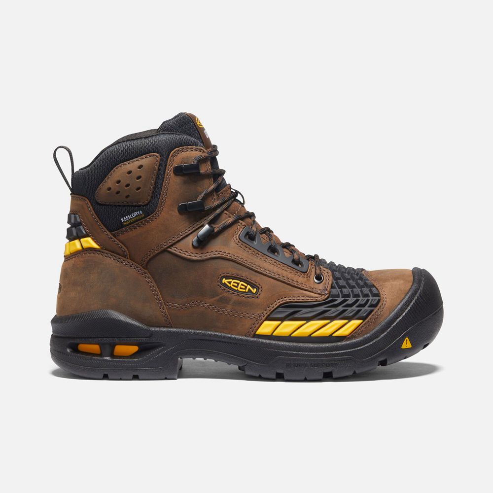 Keen Troy 6" Waterproof Arbejdsstøvler Herre Brune | FMWHQ-6457