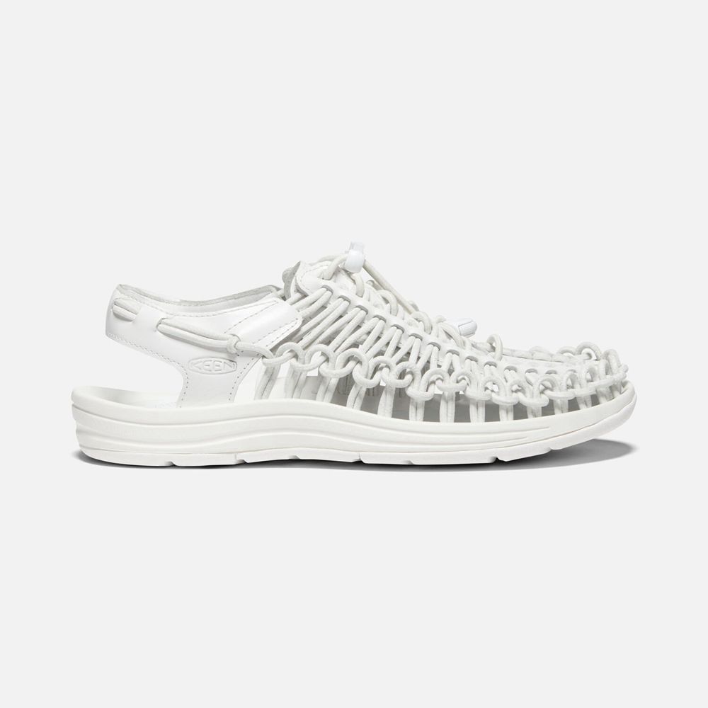 Keen Uneek Premium Læder Sandaler Dame Hvide | MFKIS-9713