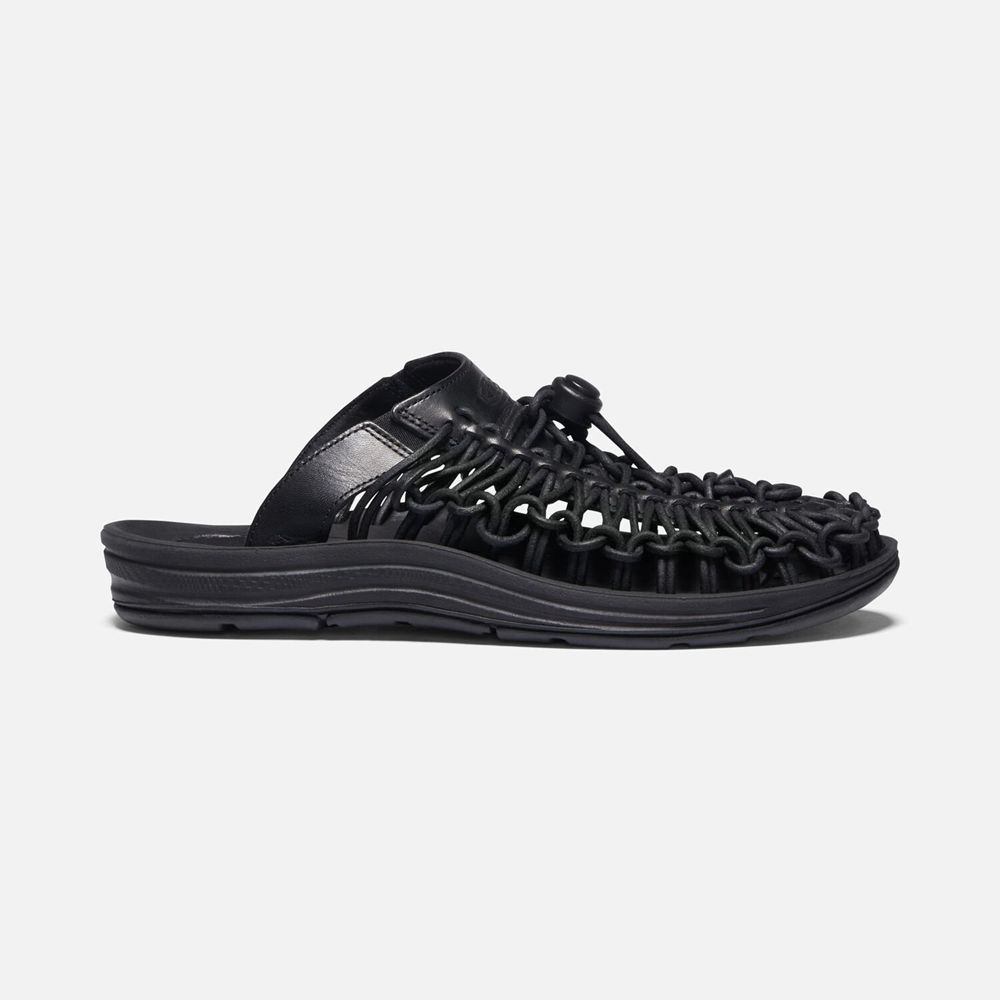 Keen Uneek Premium Læder Sandaler Dame Sort | RSFUM-6803