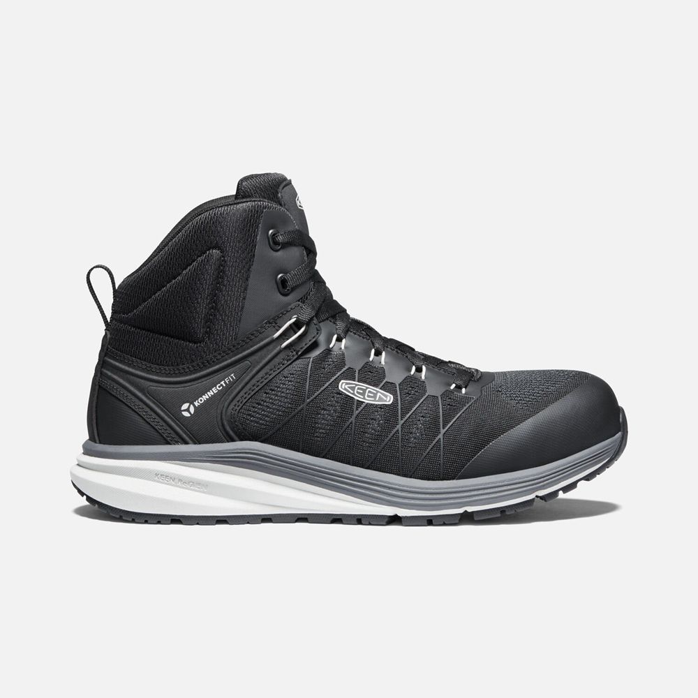 Keen Vista Energy Mid Arbejdsstøvler Herre Sort | ATXLP-1327