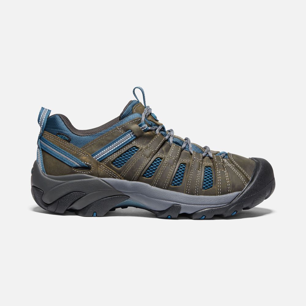 Keen Voyageur Sko Herre Brune / Blå | YHKZU-7936